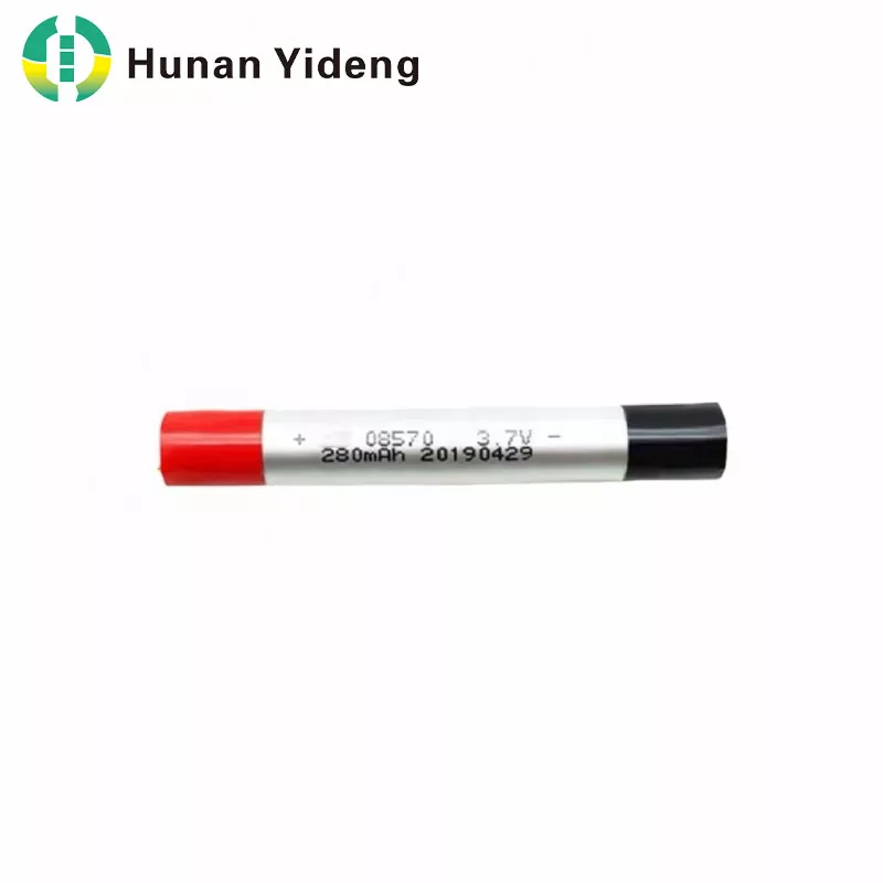08570 3,7 V 280 mAh õhuke silindriline liitiumpolümeeraku