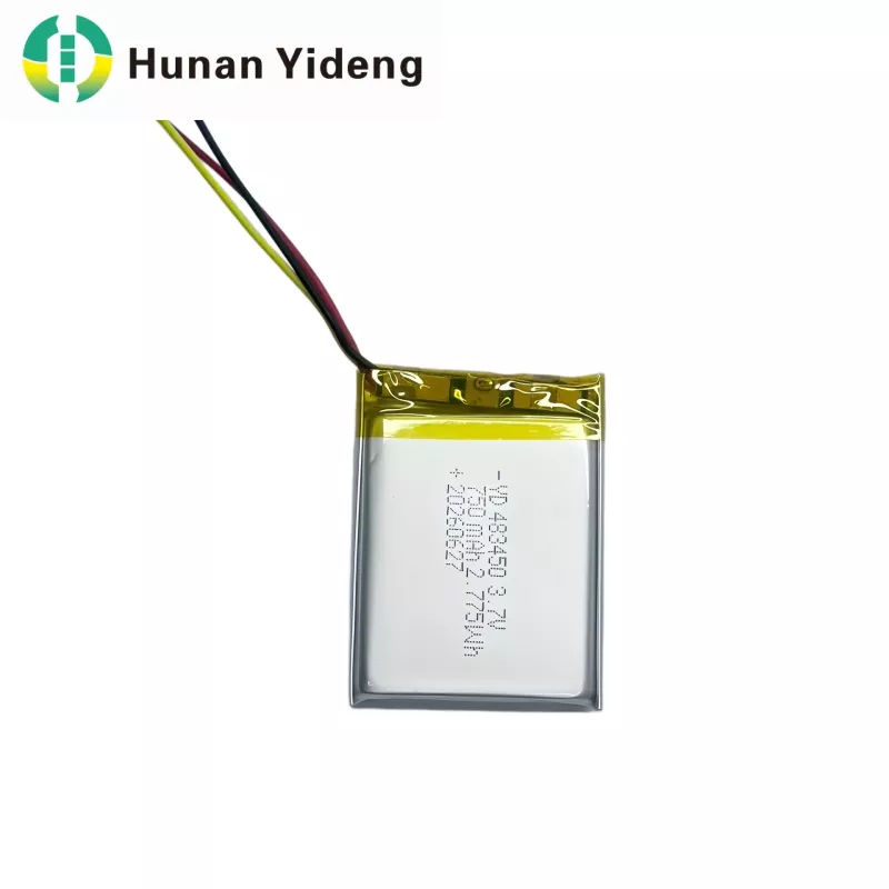 3,7 V 750 mAh 483447 suure mahutavusega väike liitiumpolümeerist laetav lipoaku