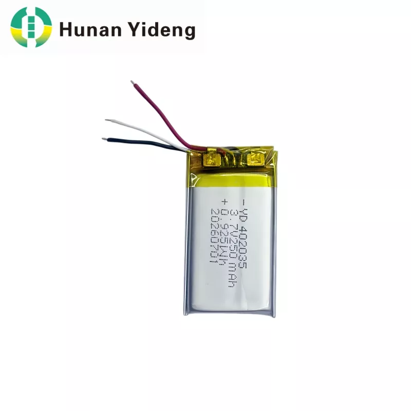402035 3,7 V 250 mAh VR nutikaamera Li polümeeraku